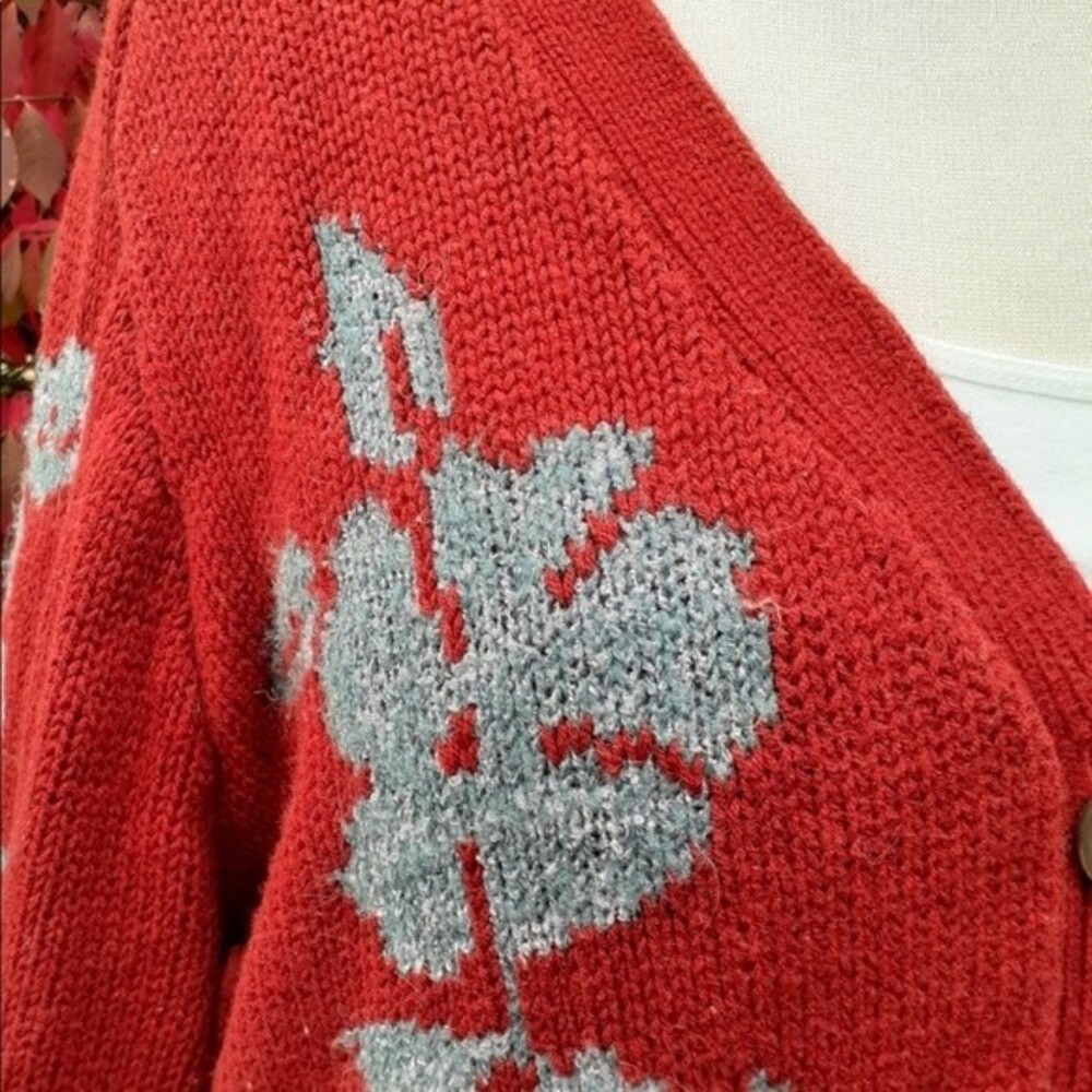 Sundance Balloon Sleeve Floral Cardigan Sweater - Picture 8 of 11